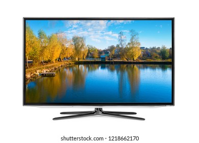 4k Monitor Isolated On White