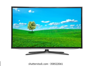 4k Monitor Isolated On White