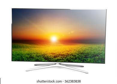 4k Monitor Isolated On White