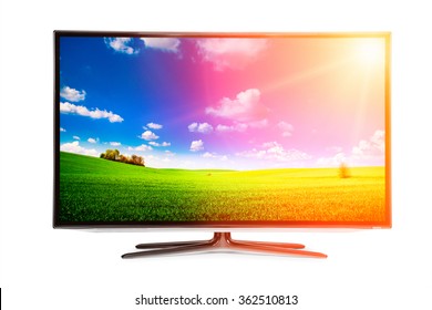 4k Monitor Isolated On White