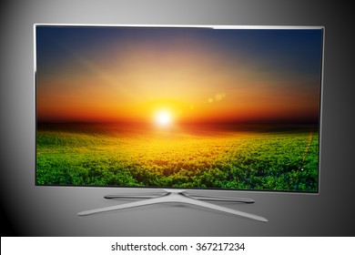 4k Monitor Isolated On White