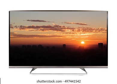 4k Monitor Isolated On White