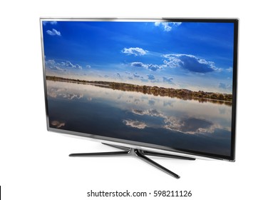 4k Monitor Isolated On White