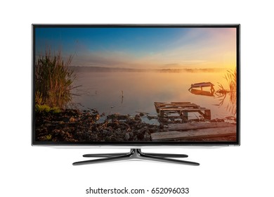 4k Monitor Isolated On White