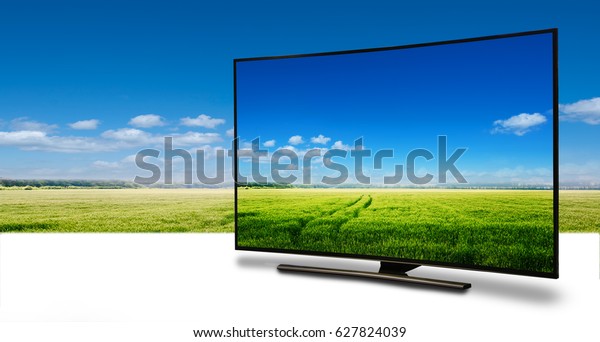 4k Monitor Isolated On White Tv Stock Photo (Edit Now) 627824039