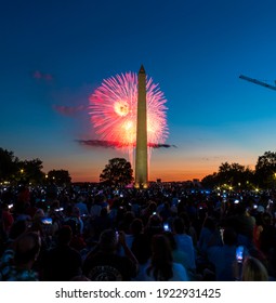 4th of July fireworks celebration in Washington Monument in Washington DC.