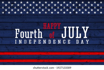 4th of July Independence Day background on wood - Shutterstock ID 1927133309