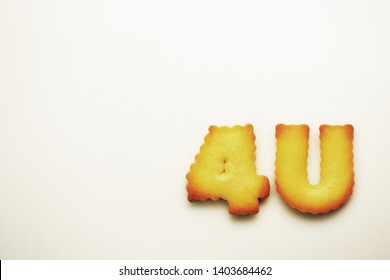 4U  word by alphabet biscuits