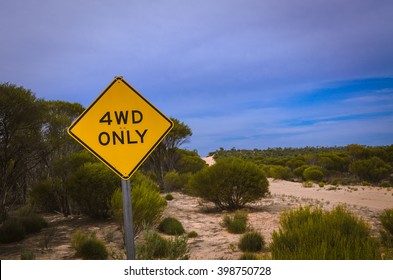 4WD Only Warning Sign Four Wheel Drive Vehicle Only Track