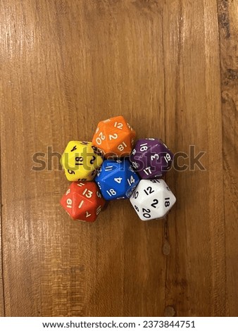 5 Dices D 20 for boardgame