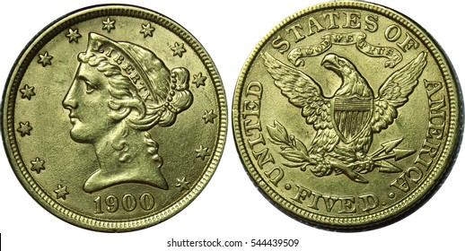 5 Dollar Half Eagle US Gold Coin Liberty Head