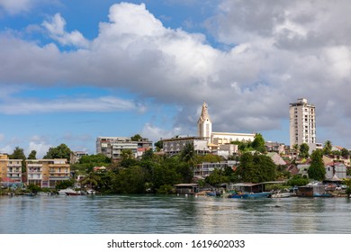 5 JAN 2020 - Pointe-a-Pitre, Guadeloupe, FWI - The city and the cathedral