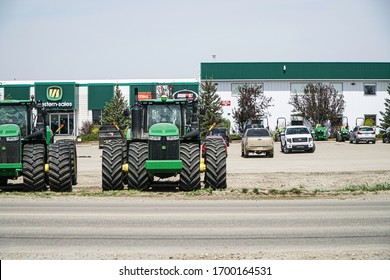 5 June 2016 - Saskatchewan , Canada - Farm Equipment On Dispay At Dealership