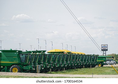 5 June 2016 - Saskatchewan , Canada - Farm Equipment On Dispay At Dealership