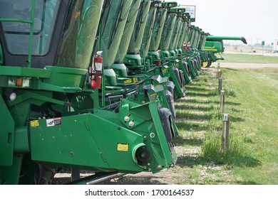 5 June 2016 - Saskatchewan , Canada - Farm Equipment On Dispay At Dealership