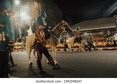 5 may 2019 on Sunday The horse troopers bought 2 horses, 3 cavalry horses each.Lifeguard in the parade of soldiers King Vajiralongkorn was carried through the streets on a royal palanquin Coronation.