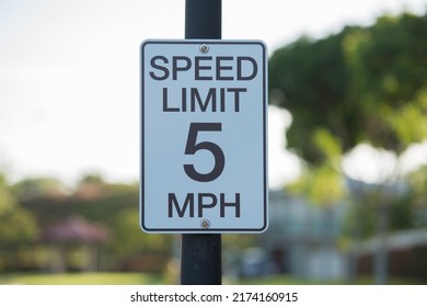 5 MPH Speed Limit Sign