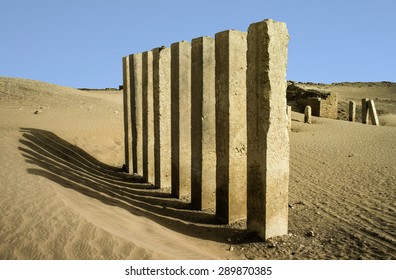 5 Pillars Of Moon Temple Near Marib, Yemen