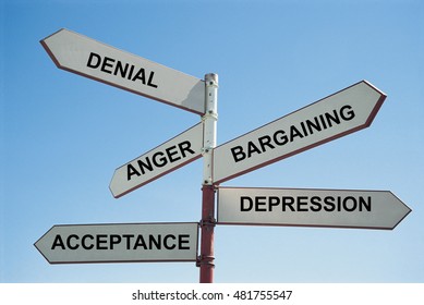 5 Stages Of Grief Sign