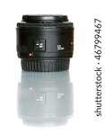 50 mm lens on withe background