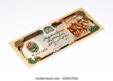 500 afghani bank note. Afghani is the national currency of Afghanistan - Shutterstock ID 310417016