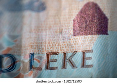 500 Albanian Lek Closeup On Detail