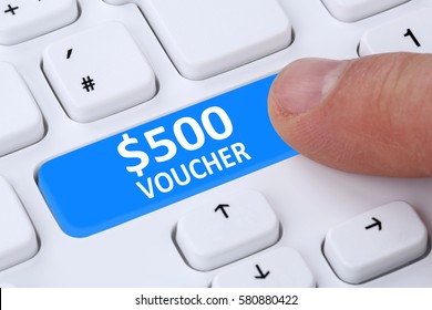 500 Dollar voucher gift discount sale online shopping e-commerce internet shop computer