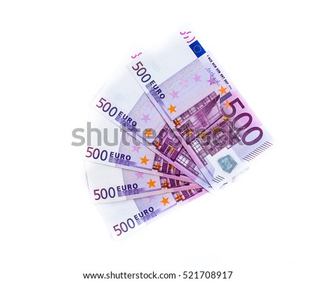 500 euro banknote isolated on white background.finance concept. cash