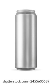 500 ml clean aluminum beverage drink soda can isolated on white background.