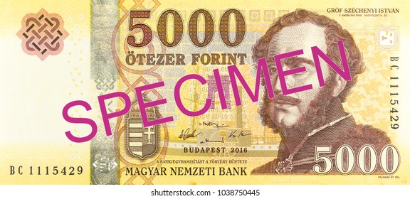 5000 Hungarian Forint Bank Note Obverse