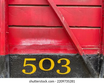 503 Lettering On The Side Of An Steam Old Train