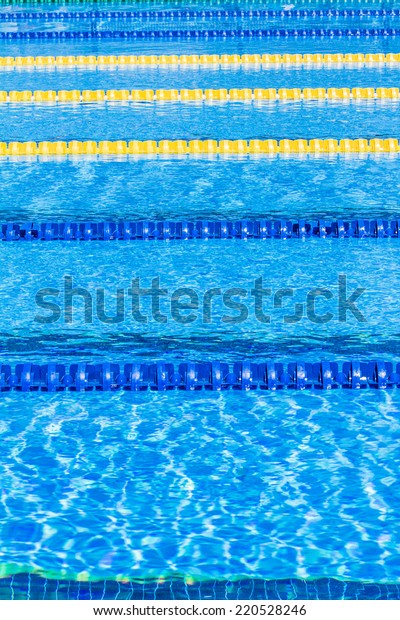 50m Olympic Outdoor Pool Corridor Cables Floating\
and Calm Water