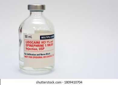 50ML Vial Of Lidocaine And Epinephrine For Injection