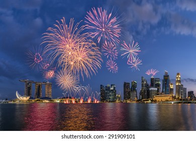 50SG festival ,Singpore National Day ,Beautiful fireworks in Marina Bay