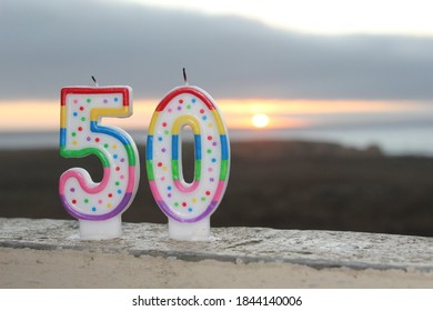 50th Birthday Candles For Celebration