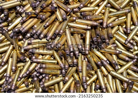 5.56 mm shells of m16 after fire