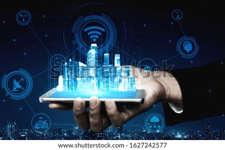 5G Communication Technology Wireless Internet Network for Global Business Growth, Social Media, Digital E-commerce and Entertainment Home Use.