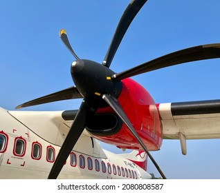6 Blade Variable Pitch Propellor on a turboprop engine