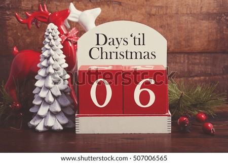 6 days till christmas vintage style stock photo edit now 507006565 6 days until christmas
