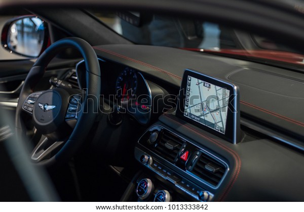 6 January 2018 Interior Hyundai Genesis Stock Photo Edit