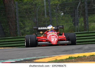 6 May 2018: Unknown Run With Historic 1984 Ferrari F1 Car Model 126 C4 Ex Michele Alboreto / René Arnoux During Minardi Historic Day 2018 In Imola Circuit In Italy.