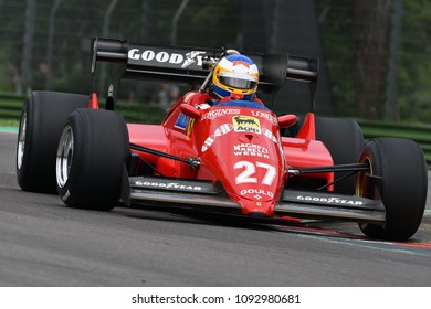 6 May 2018: Unknown Run With Historic 1984 Ferrari F1 Car Model 126 C4 Ex Michele Alboreto / René Arnoux During Minardi Historic Day 2018 In Imola Circuit In Italy.