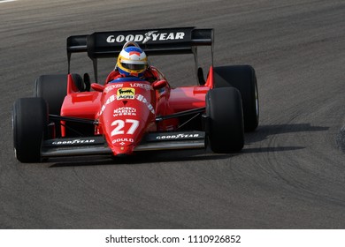 6 May 2018: Unknown Run With Historic 1984 Ferrari F1 Car Model 126 C4 Ex Michele Alboreto / René Arnoux During Minardi Historic Day 2018 In Imola Circuit In Italy.