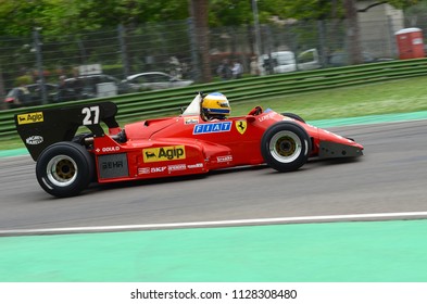 6 May 2018: Unknown Run With Historic 1984 Ferrari F1 Car Model 126 C4 Ex Michele Alboreto / René Arnoux During Minardi Historic Day 2018 In Imola Circuit In Italy.