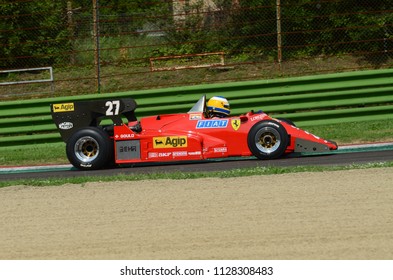 6 May 2018: Unknown Run With Historic 1984 Ferrari F1 Car Model 126 C4 Ex Michele Alboreto / René Arnoux During Minardi Historic Day 2018 In Imola Circuit In Italy.