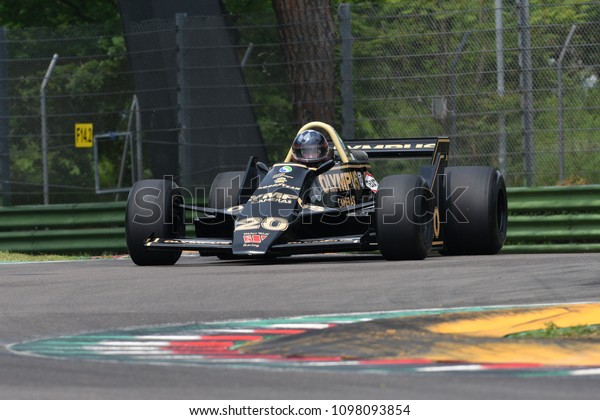 6 May 2018: Unknown run with historic Formula 1\
Wolf WR8 1979 ex James Hunt during Minardi Historic Day 2018 in\
Imola Circuit in Italy.