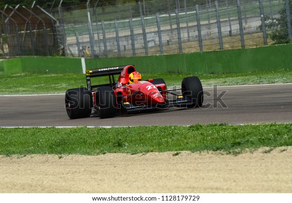 6 May 2018: unknown run with\
historic 1992 Ferrari F1 Car model F92A ex Jean Alesi / Ivan\
Capelli during Minardi Historic Day 2018 in Imola Circuit in\
Italy.