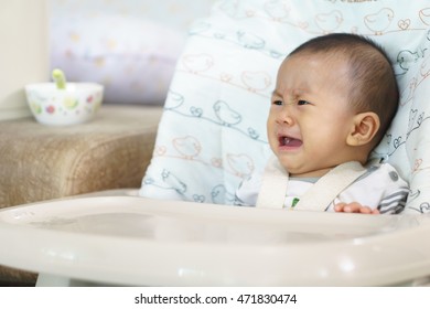 6 Months Old Asian Baby Eating Food For The First Time