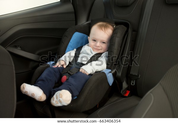 6 Months Old Baby Car Child Stock Photo 