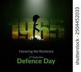 6 September Poster, Defence day of Pakistan, 3D illustration.